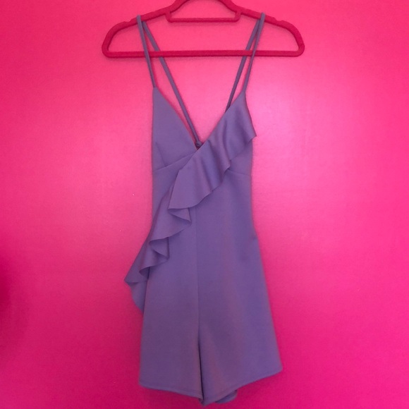 ASOS Pants - ASOS Purple Ruffle Romper